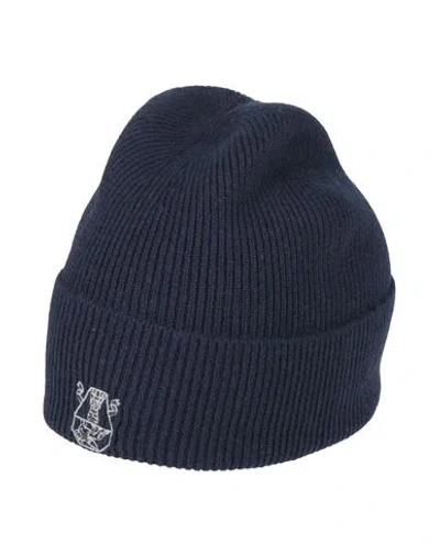 Brunello Cucinelli Man Hat Navy Size M Cashmere In Blue