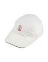 Brunello Cucinelli Man Hat Off White Size L Polyester, Polyamide In White