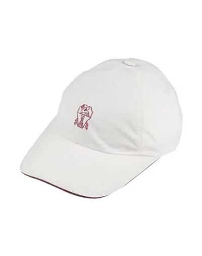 Brunello Cucinelli Man Hat Off White Size L Polyester, Polyamide