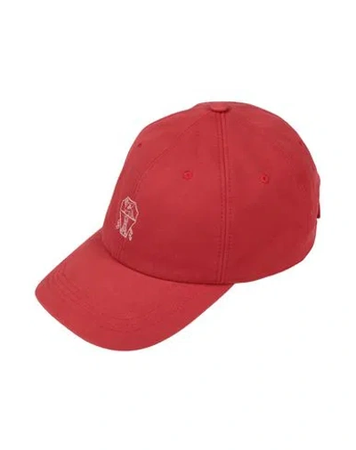Brunello Cucinelli Man Hat Red Size Xl Cotton