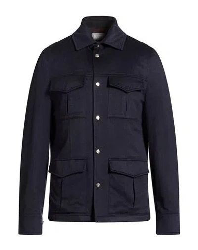 Brunello Cucinelli Man Jacket Midnight Blue Size 34 Cashmere