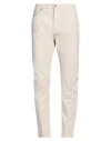 Brunello Cucinelli Man Jeans Beige Size 34 Cotton, Leather