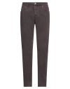 Brunello Cucinelli Men Brown Corduroy Italian Fit Trousers In Purple
