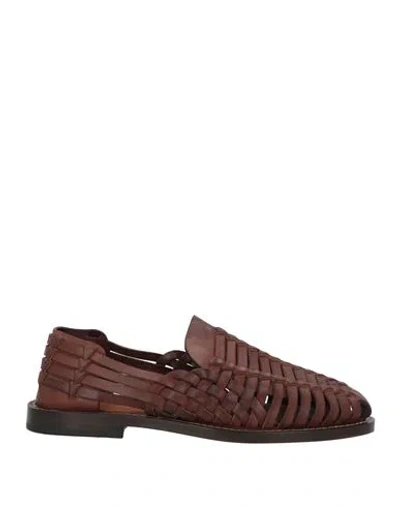 Brunello Cucinelli Man Loafers Brown Size 9 Leather