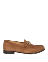 Brunello Cucinelli Man Loafers Camel Size 9 Leather In Beige