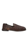 Brunello Cucinelli Man Loafers Dark Brown Size 12 Leather