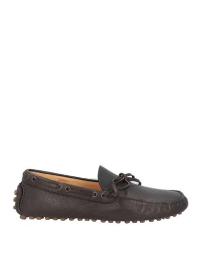 Brunello Cucinelli Man Loafers Dark Brown Size 8 Leather
