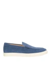 Brunello Cucinelli Man Loafers Slate Blue Size 10.5 Leather
