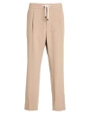 Brunello Cucinelli Man Pants Beige Size 38 Linen In Brown