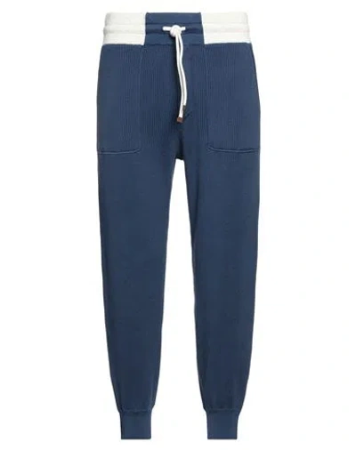 Brunello Cucinelli Man Pants Blue Size 3xl Cotton