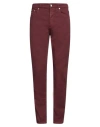 Brunello Cucinelli Dark Red Slim Straight Jean In Multi