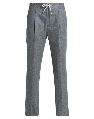 Brunello Cucinelli Man Pants Lead Size 36 Virgin Wool In Gray