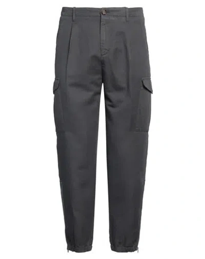 Brunello Cucinelli Man Pants Lead Size 44 Linen, Cotton In Gray