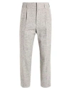 Brunello Cucinelli Man Pants Light Grey Size 38 Virgin Wool, Silk In Gray