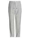 Brunello Cucinelli Man Pants Light Grey Size 40 Linen, Wool In Grey
