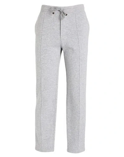 Brunello Cucinelli Man Pants Light Grey Size Xl Cashmere, Polyamide, Cotton In White