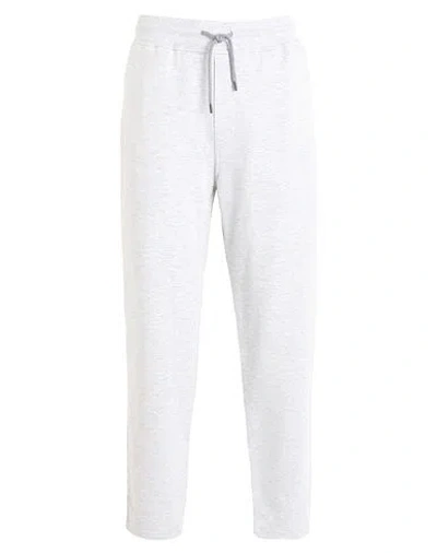 Brunello Cucinelli Man Pants Light Grey Size Xxl Cotton, Polyamide, Cashmere, Silk In White