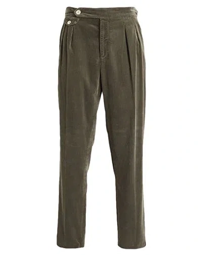 Brunello Cucinelli Man Pants Military Green Size 36 Cotton