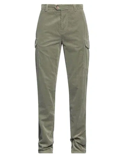 Brunello Cucinelli Man Pants Military Green Size 42 Cotton