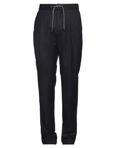 Brunello Cucinelli Man Pants Navy Size 34 Virgin Wool In Navy