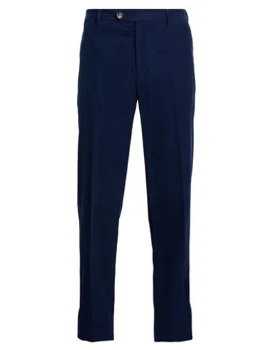 Brunello Cucinelli Man Pants Navy Size 40 Cotton In Blue