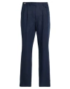 Brunello Cucinelli Man Pants Navy Size 40 Linen In Blue