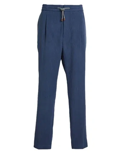 Brunello Cucinelli Man Pants Navy Size 40 Linen