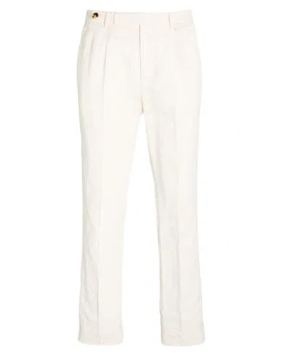 Brunello Cucinelli Man Pants Off White Size 38 Linen, Cotton