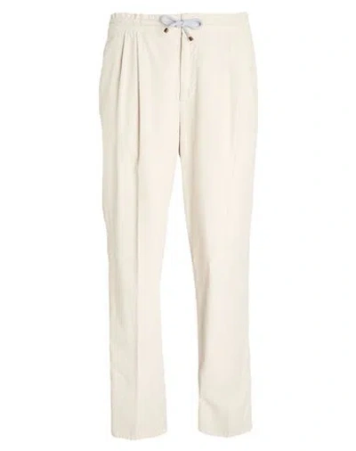 Brunello Cucinelli Man Pants Off White Size 40 Cotton