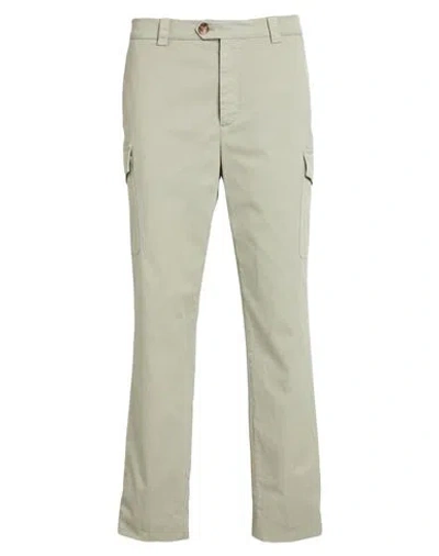 Brunello Cucinelli Man Pants Sage Green Size 44 Cotton, Elastane