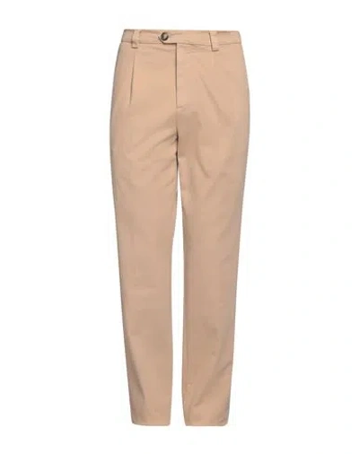 Brunello Cucinelli Man Pants Sand Size 40 Cotton, Cashmere, Elastane In Beige