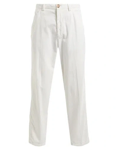 Brunello Cucinelli Straight-leg Pleated Cotton Trousers In White