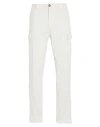 Brunello Cucinelli Cotton Gabardine Cargo Pants In White