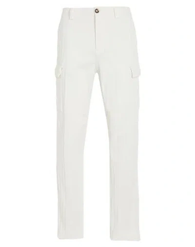 BRUNELLO CUCINELLI BRUNELLO CUCINELLI MAN PANTS WHITE SIZE 38 COTTON, ELASTANE