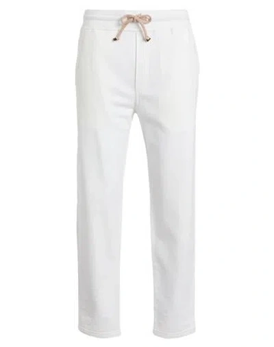 Brunello Cucinelli Man Pants White Size Xl Cotton