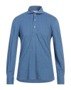 Brunello Cucinelli Man Polo Shirt Blue Size 3xl Cotton In Blue
