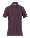 Brunello Cucinelli Man Polo Shirt Deep Purple Size 3xl Cotton