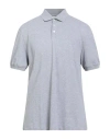 Brunello Cucinelli Man Polo Shirt Light Grey Size Xxl Cotton In Gray