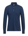 Brunello Cucinelli Man Polo Shirt Midnight Blue Size M Cotton