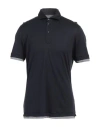 Brunello Cucinelli Man Polo Shirt Navy Blue Size S Silk, Cotton