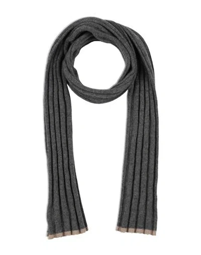 Brunello Cucinelli Man Scarf Gunmetal Size - Cashmere In Gray