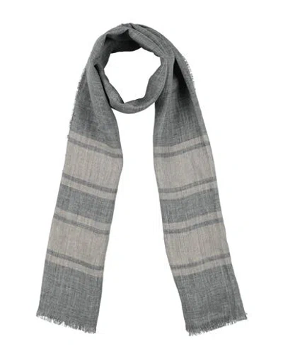 Brunello Cucinelli Man Scarf Light Grey Size - Linen In Grey