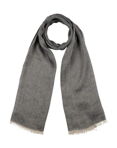 Brunello Cucinelli Man Scarf Midnight Blue Size - Linen, Silk