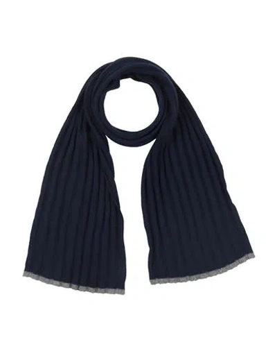 Brunello Cucinelli Man Scarf Navy Size - Cashmere In Blue