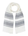 Brunello Cucinelli Men's Linen Multi-stripe Scarf In White