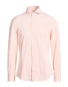 Brunello Cucinelli Man Shirt Apricot Size Xxl Cotton In Pink