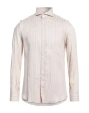 Brunello Cucinelli Man Shirt Beige Size M Linen, Lyocell