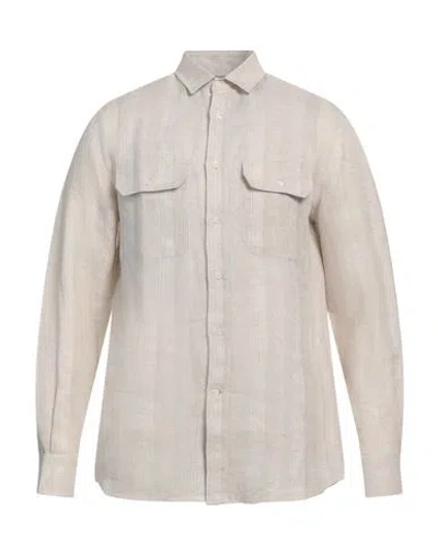Brunello Cucinelli Man Shirt Beige Size L Linen