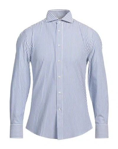 Brunello Cucinelli Man Shirt Blue Size Xxl Cotton