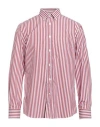 Brunello Cucinelli Man Shirt Brick Size L Cotton In Pink